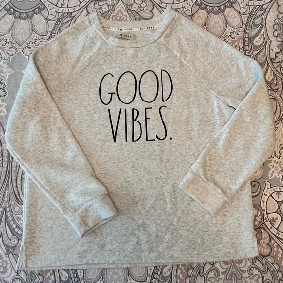 Rae Dunn Good Vibes Pullover Sweatshirt - Picture 2 of 11